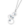 Karen Duncan Jewellery - Bubbles Small Blue Topaz Pendant on Chain