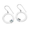 Karen Duncan Jewellery - Solar Blue Topaz Drop Earrings on Hook Wires
