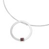 Karen Duncan Jewellery - Solar Large Garnet Pendant on Wire