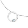 Karen Duncan Jewellery - Solar Small Blue Topaz Pendant on Wire
