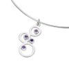 Karen Duncan Jewellery - Bubbles Small Amethyst Pendant on Wire