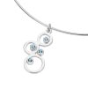 Karen Duncan Jewellery - Bubbles Small Blue Topaz Pendant on Wire