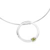 Karen Duncan Jewellery - Solar Large Perdiot Pendant on Wire