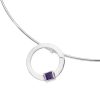 Karen Duncan Jewellery - Solar Small Amethyst Pendant on Wire