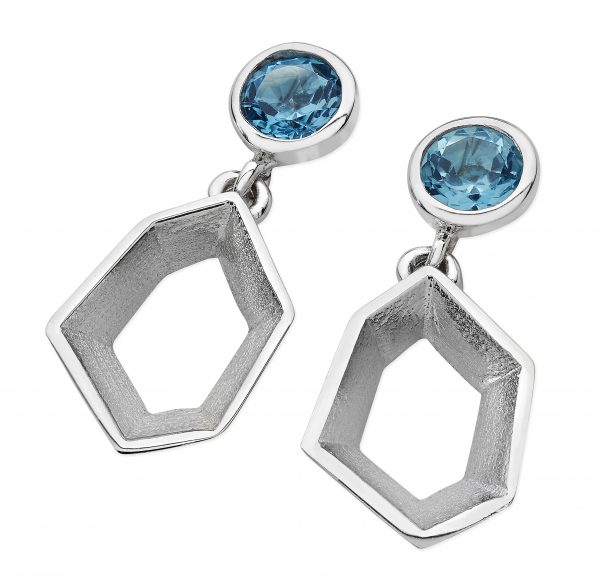 Karen Duncan Jewellery - Ebb Blue Topaz Large Drop Earrings