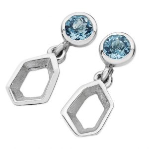 Karen Duncan Jewellery - Ebb Blue Topaz Small Drop Earrings