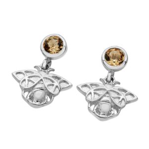 Karen Duncan Jewellery - Bee Citrine Drop Earrings