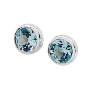 Karen Duncan Jewellery - Ebb Blue Topaz Stud Earrings
